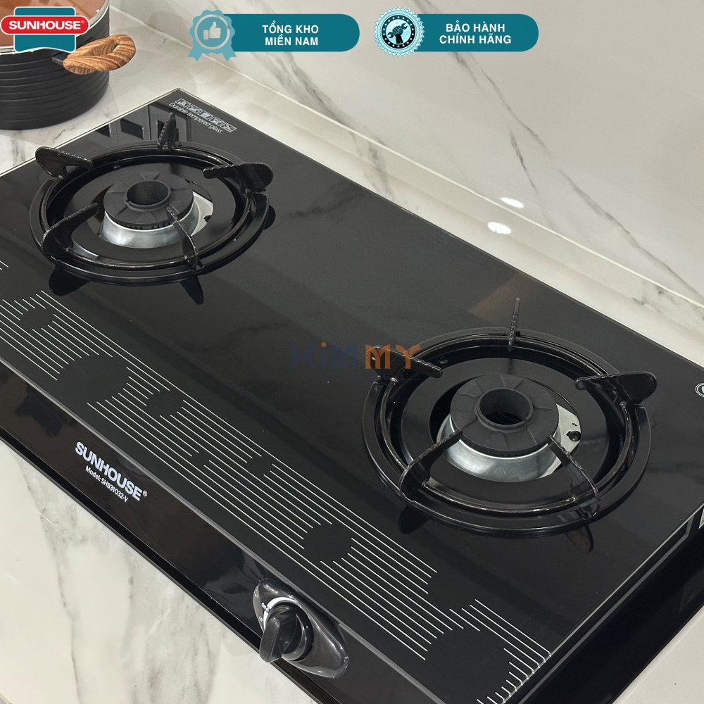 Bếp gas đôi dương kính Sunhouse SHB31032-V