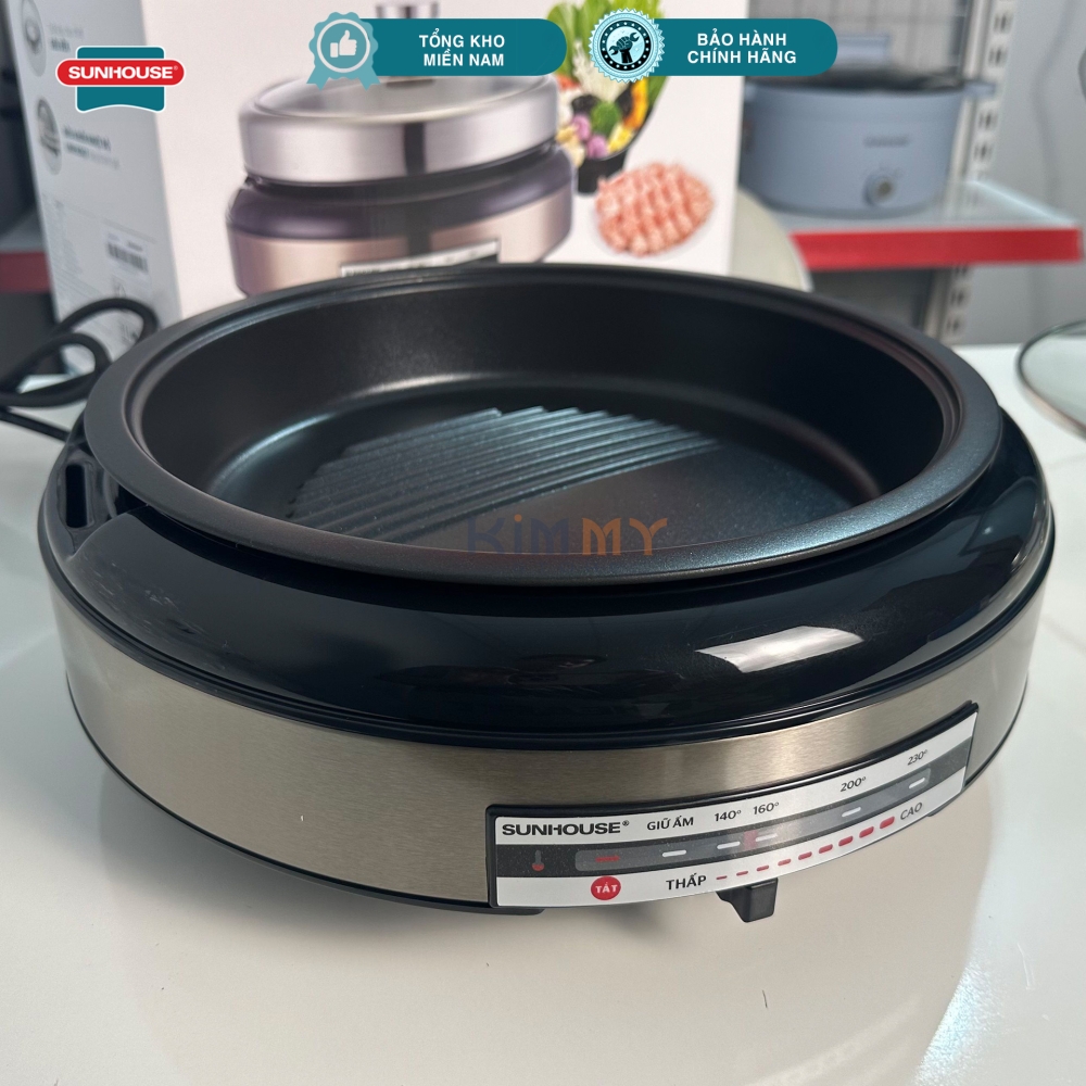 Chế độ nướng trên vỉ chống dính cao cấp Sunhouse SHD4526