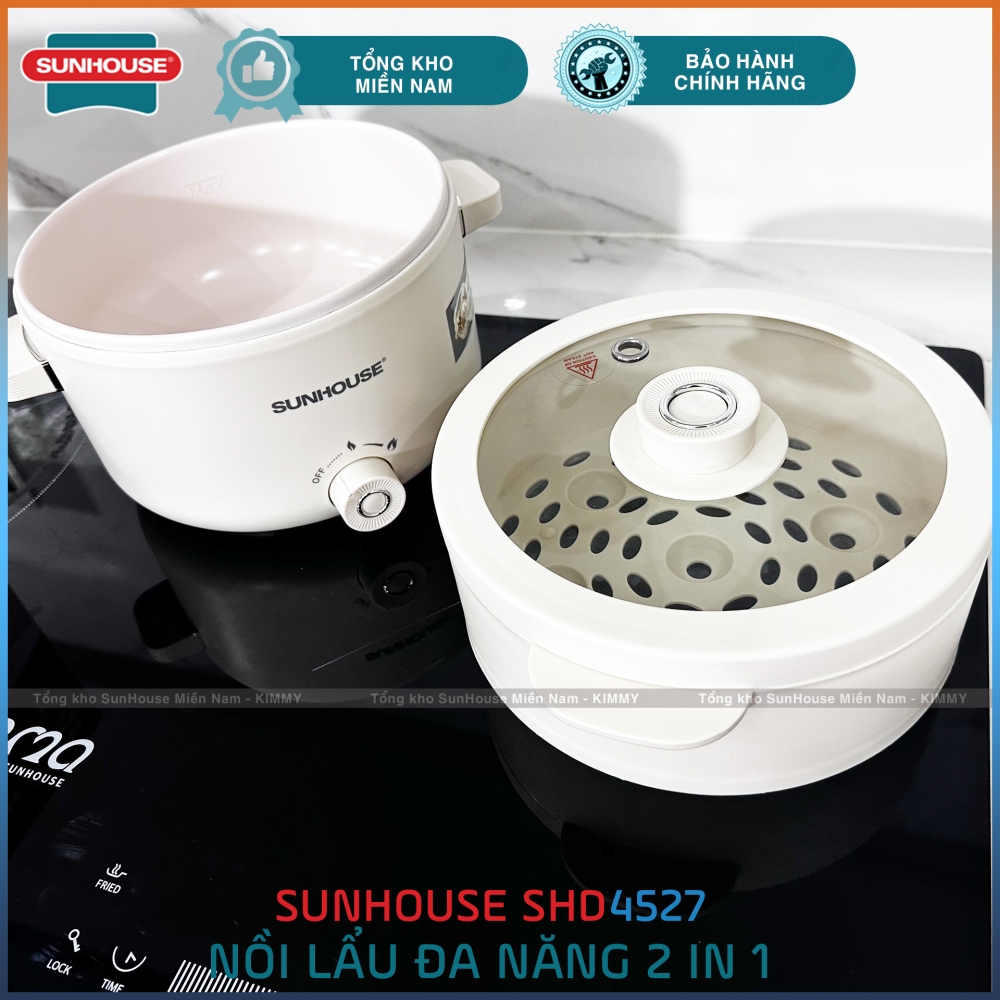 Nồi lẩu *& hấp đang năng dung tích 2L Sunhouse SHD4517