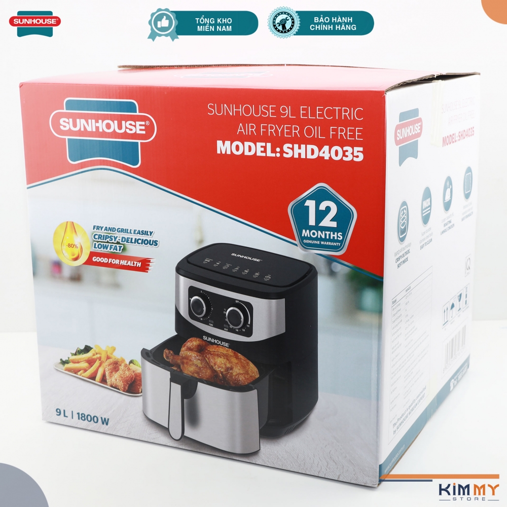 noi chien khong dau 9l rapid air fullbox