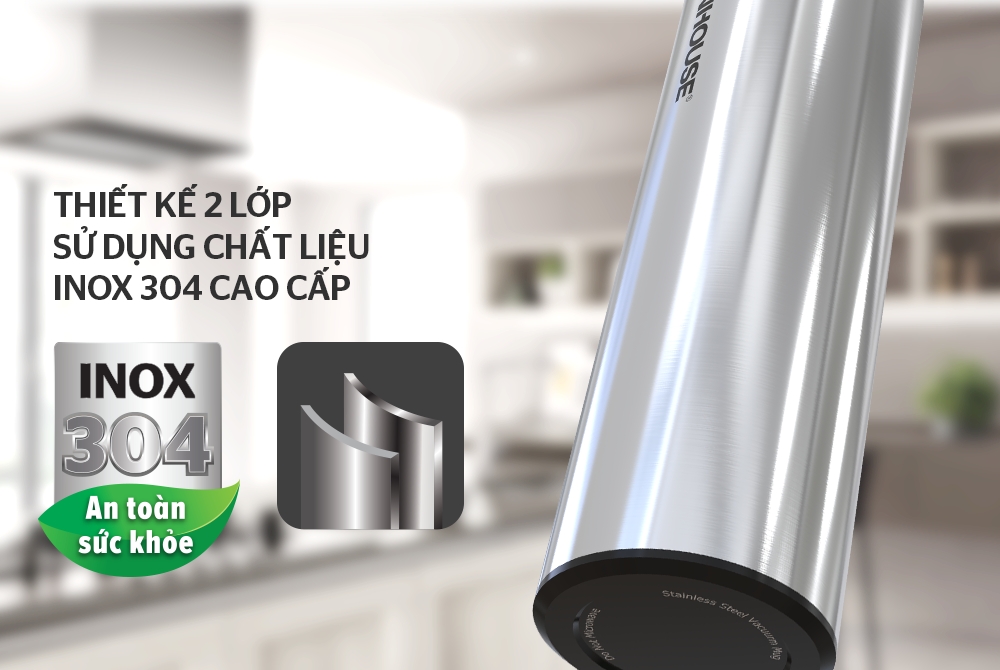 bi ?nh giu ? nhie ?t inox 304 sunhouse 450ml ks tu450i