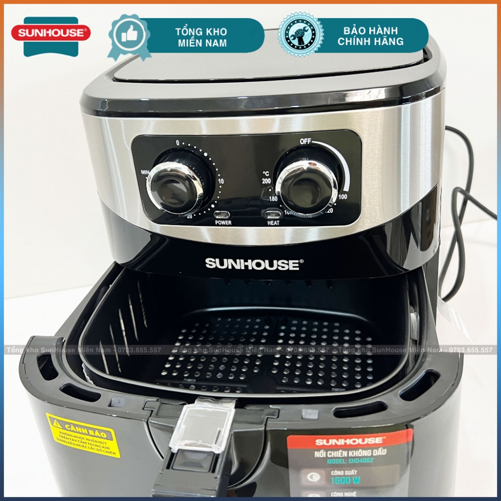 noi chien khong dau 6l rapid air fullbox