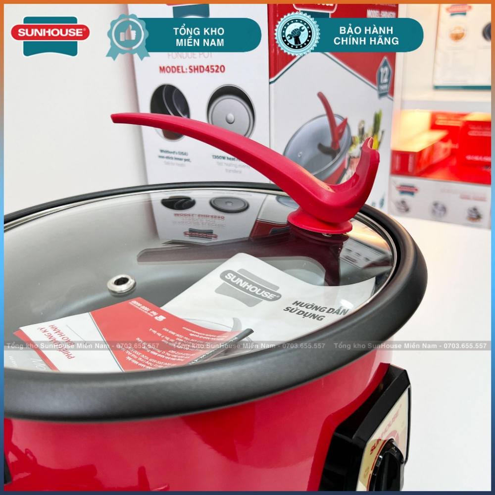noi lau da nang 3l 1300w red color shd4520