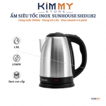 Ấm đun siêu tốc INOX 1.8 L SUNHOUSE SHD1182