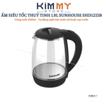 Ấm đun siêu tốc thủy tinh SUNHOUSE SHD1215B