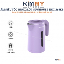 Ấm siêu tốc Inox 2 lớp 1.8L SUNHOUSE SHD1368KB