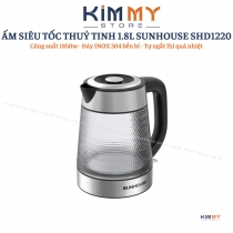 Ấm đun siêu tốc THUỶ TINH 1.8 Lít Sunhouse SHD1220