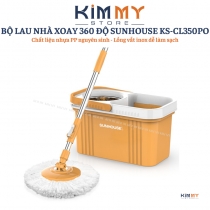 Bộ lau nhà xoay 360 độ SUNHOUSE KS-CL350PO