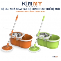 Bộ lau nhà xoay 360 độ Sunhouse thế hệ mới KS-CL260PG