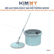 Bộ lau nhà xoay 360 độ thông minh SUNHOUSE KS-CL235PB