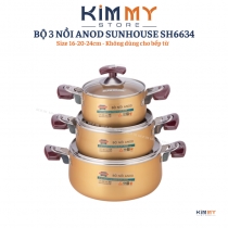 Bộ nồi ANOD SUNHOUSE SH6634
