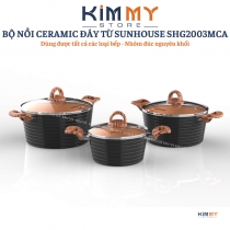 Bộ nồi Ceramic đáy từ SUNHOUSE SHG2003MCA
