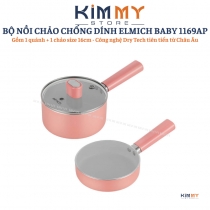 Bộ nồi chảo chống dính Ceramic Elmich Baby EL 1169AP size 16cm