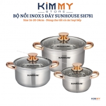 Bộ nồi Inox 5 đáy SUNHOUSE SH781