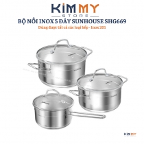 Bộ nồi INOX 5 đáy SUNHOUSE SHG669