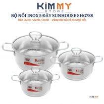 Bộ nồi INOX 5 đáy SUNHOUSE SHG788