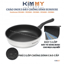 Chảo cạn Inox 5 đáy SUNHOUSE IN28M4