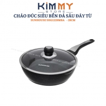 Chảo đúc siêu bền đá sâu đáy từ SUNHOUSE SHG1228MBA