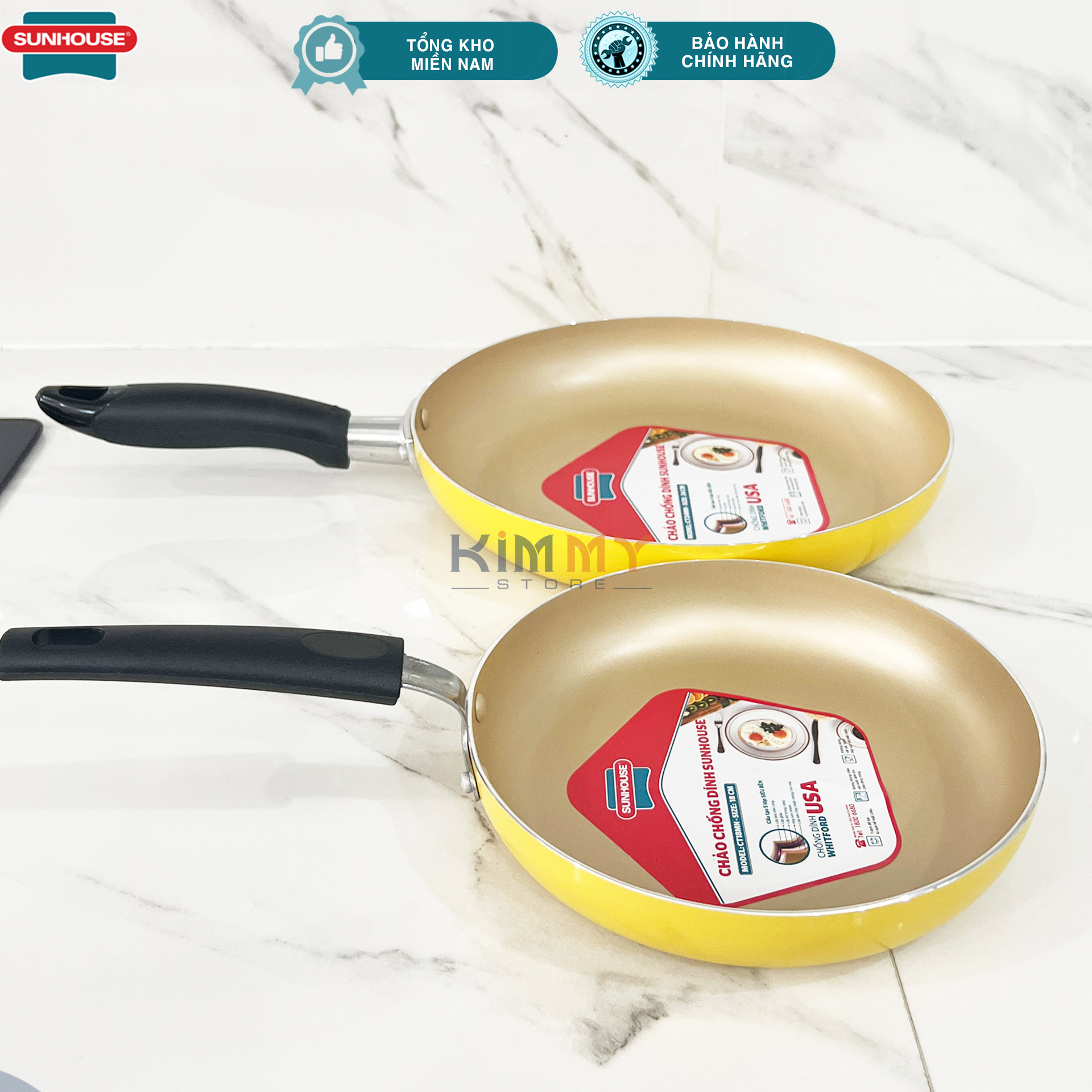 Chảo đôi CT18+ CT24 chống dính Sunhouse
