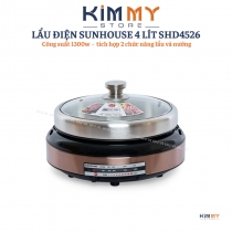Lẩu điện SUNHOUSE SHD4526 4 Lít, tích hợp Lẩu và Nướng