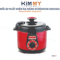 Nồi áp suất điện đa năng SUNHOUSE SHD1552 đỏ