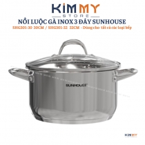 Nồi luộc gà INOX 3 đáy SUNHOUSE SHG301-30 / 30CM