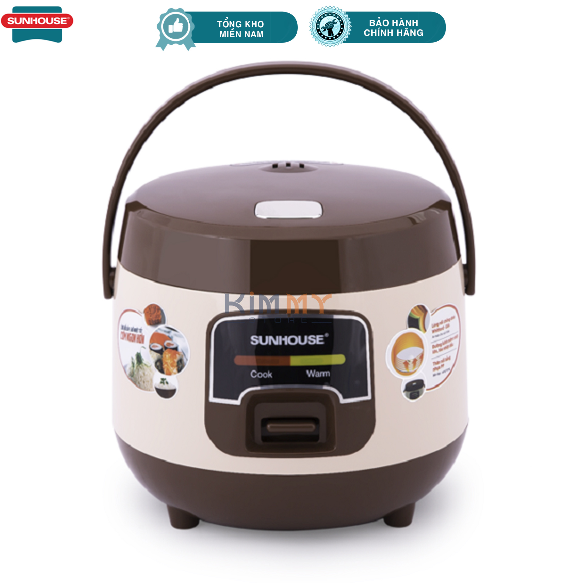 Nồi cơm điện 1L nắp liền Sunhouse SHD8208C