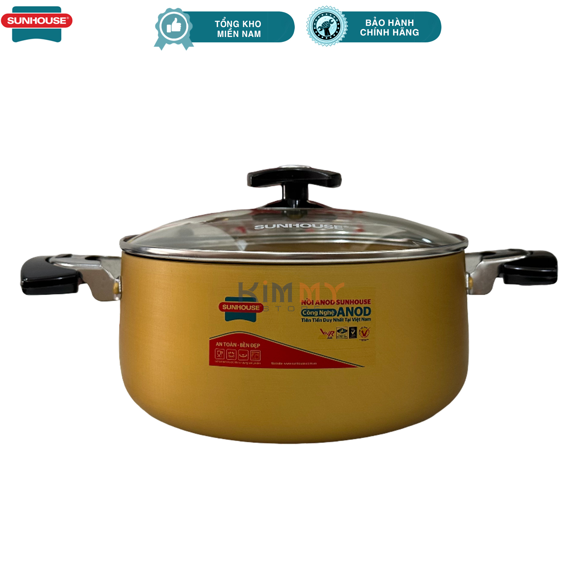 Nồi nhôm anod 24cm Sunhouse - SH6634-24cm