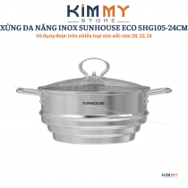 Xửng đa năng Inox SUNHOUSE ECO SHG105-24 / 24cm